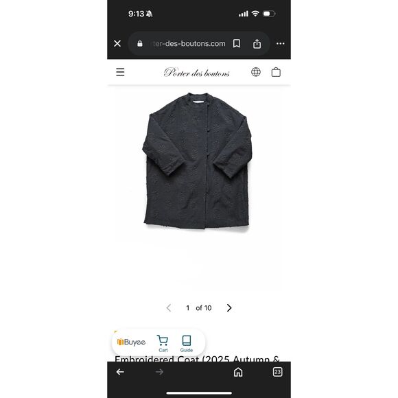 Porter des boutons Embroidered Coat (2025 Autumn & Winter Collection) one size - Picture 11 of 14